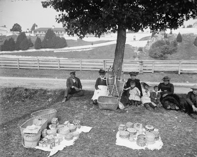 Indian Basket Market, Mackinac by Detroit Publishing Co.